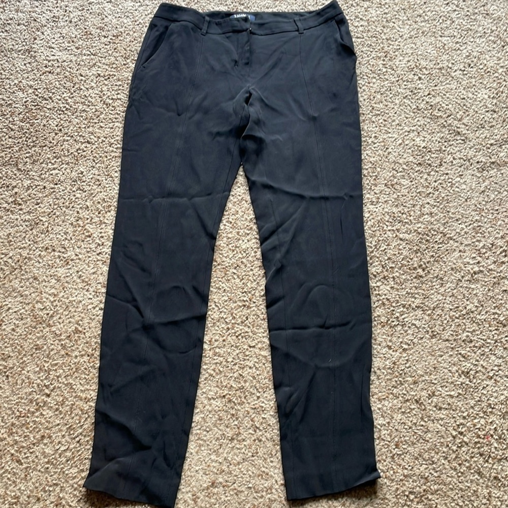 MaxMara straight leg black pants size 12